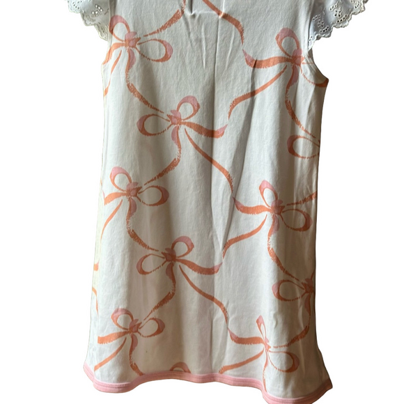 The Beaufort Bonnet Company Size 6 Girl's Dress w/ Pink and Orange Bows Cotton - Picture 2 of 5